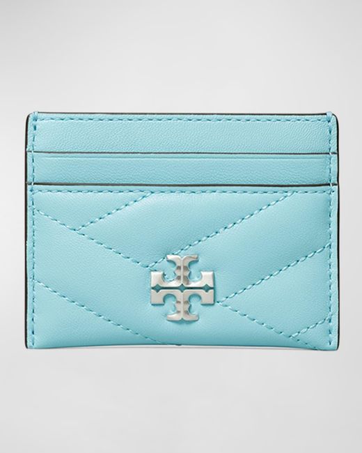 Tory Burch Kira Chevron quilted Card Case In Blue Lyst