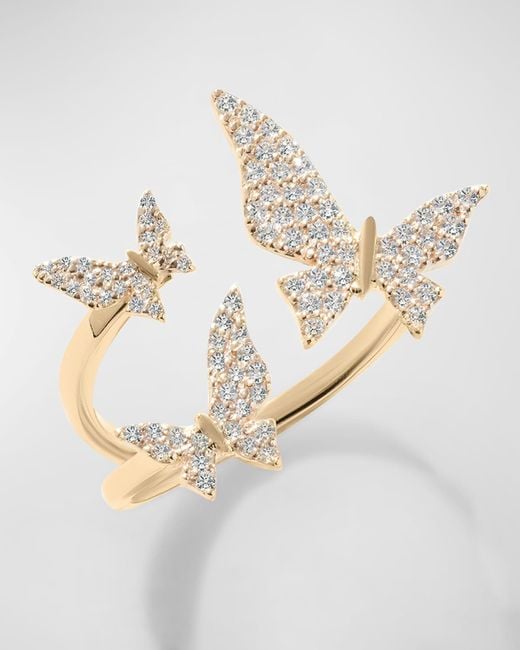 Lana Jewelry Natural Flawless Diamond Butterfly Ring