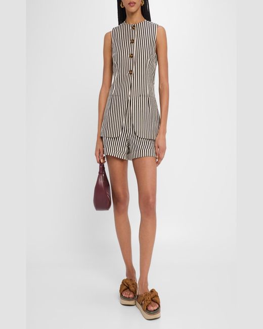 Simon Miller Black Como Linen Shorts