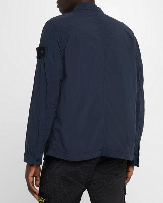 Stone Island Blue Apos;S Ghost Nylon Field Jacket for men