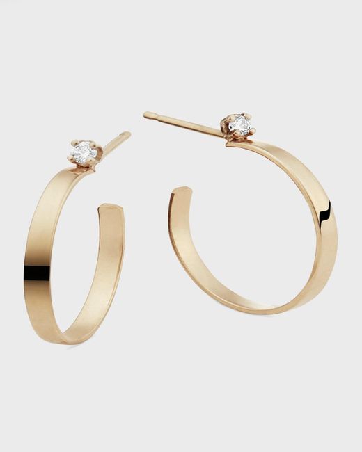 Lana Jewelry Natural Solo Diamond Hoop Earrings