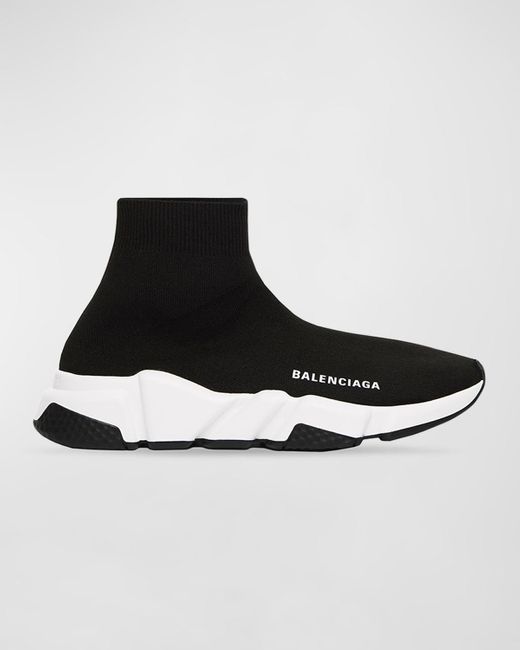 Balenciaga White Speed Recycled Knit Runner Sneakers for men