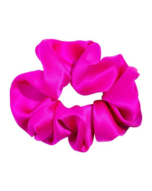L. Erickson Pink Silk Charmeuse Oversized Scrunchie