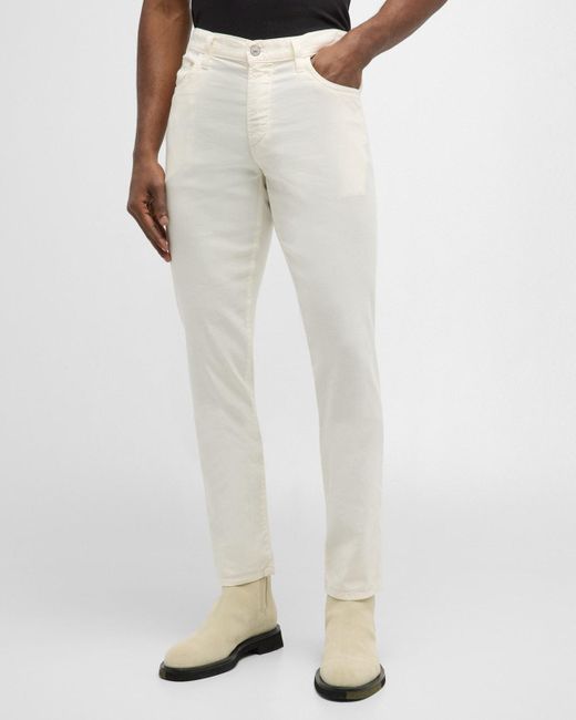 Citizens of Humanity White Men's Gage Stretch Linen-Cotton Pants for men