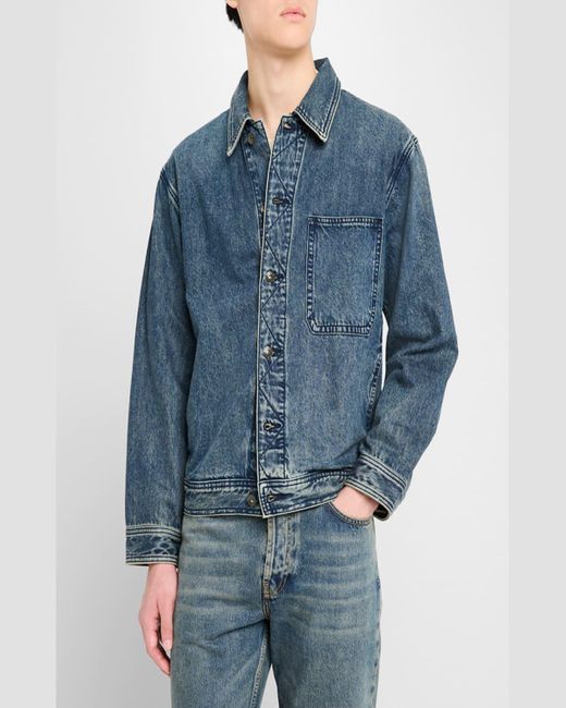 Rag & Bone Blue Cadence Denim Jacket for men