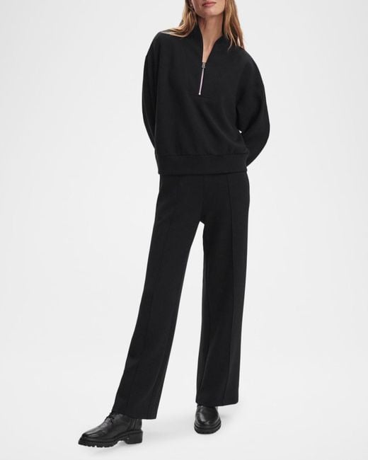 Varley Black Davidson Partial-Zip Sweatshirt
