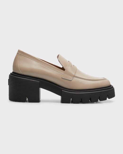 Stuart Weitzman Multicolor Soho Leather Casual Penny Loafers