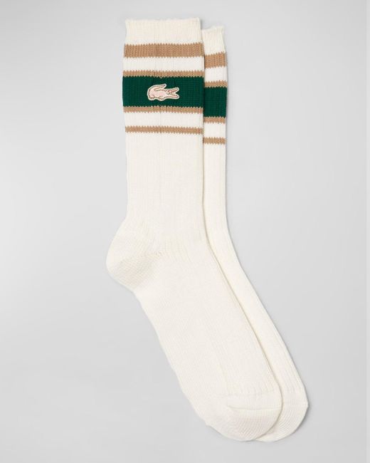 Lacoste Multicolor X Le Fleur Striped Knit Socks for men