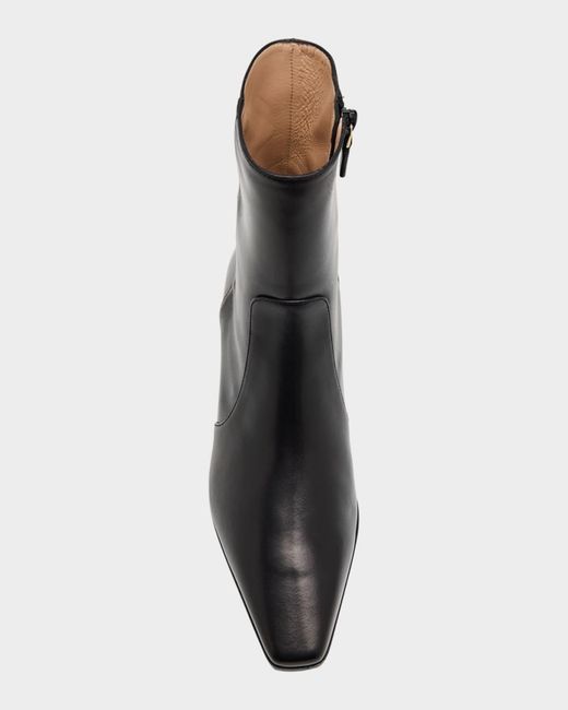 Stuart Weitzman Black 50Mm Stassi Leather Zip Booties