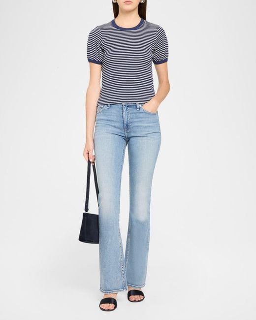 Rag & Bone Blue Peyton Flared-Leg Jeans