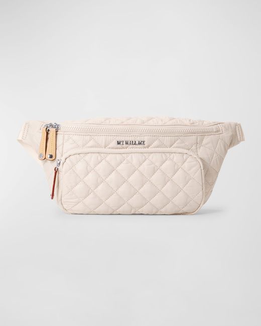 MZ Wallace Natural Metro Sling Quilted Nylon Belt Bag
