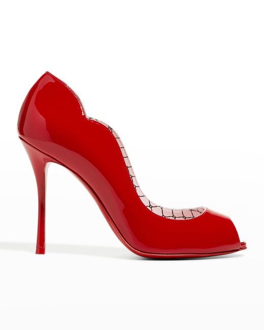 Christian Louboutin Chick Up Red Sole Pumps | Lyst