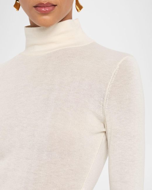 FRAME White Slim Wool Turtleneck