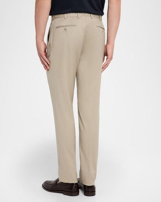 Brioni Natural Apos;S Wool Twill Flat-Front Pants for men