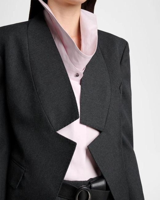 Givenchy Black Reverse Lapel Wool Jacket