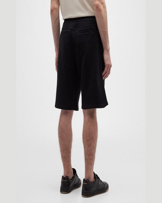 Saint Laurent Black Logo Sweat Shorts for men
