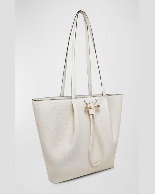 Strathberry White Osette Leather Shopper Tote Bag