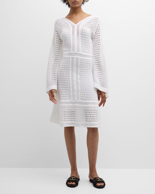 Chloé White X High Summer Crochet Mini Dress