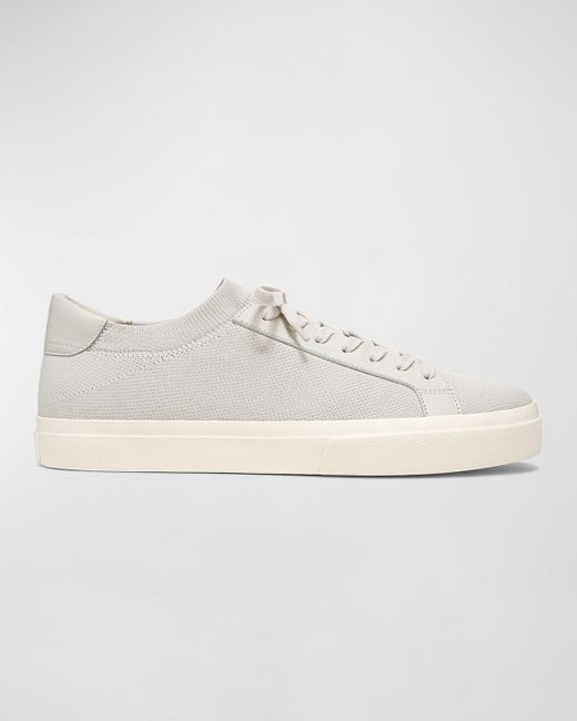 Vince White Fulton Knit Low-top Sneakers for men