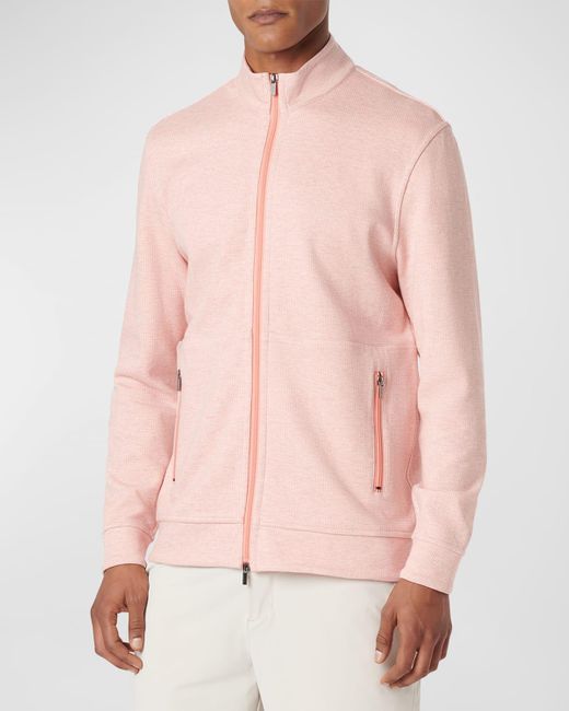 Bugatchi Pink Reversible Track Jacket for men