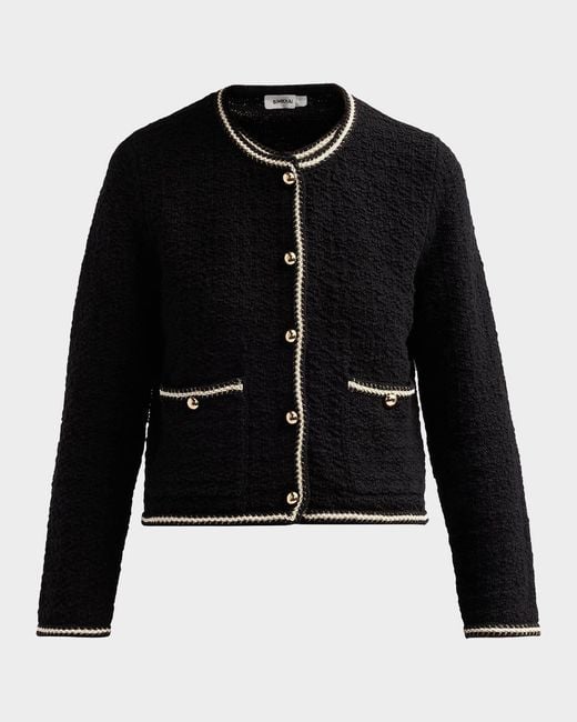 Jonathan Simkhai Black Anouk Cotton Button-Front Jacket