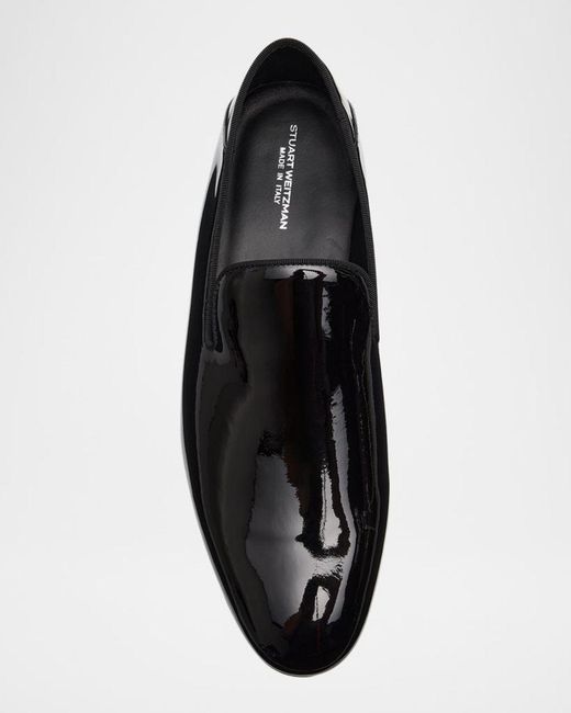 Stuart Weitzman Black Apos;S Buzz Patent Leather Loafers for men