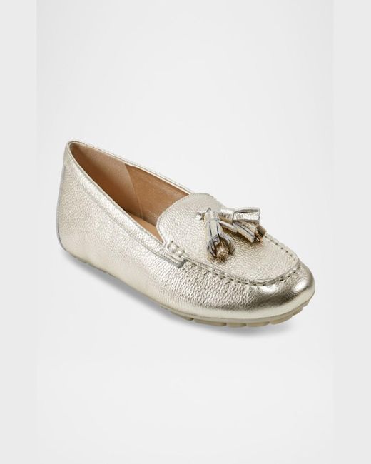 Marc Fisher White Suede Moccasin Tassel Loafers