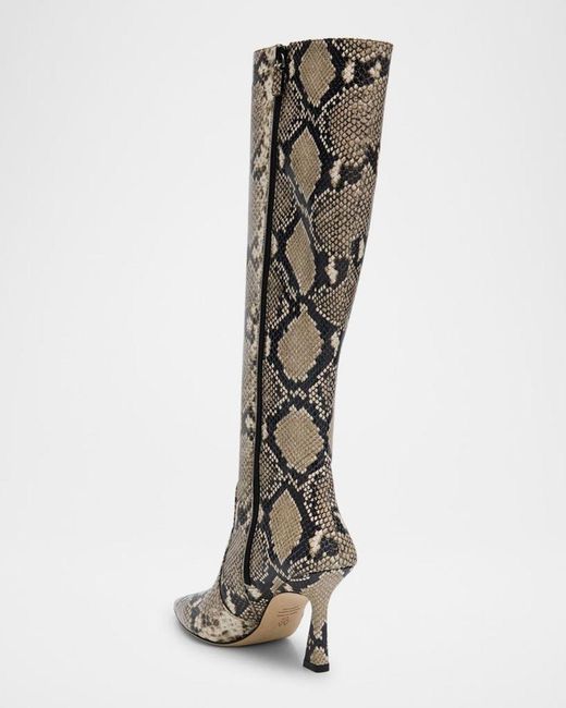 Stuart Weitzman Multicolor 85Mm Vinnie-Printed Leather Knee-High Boots