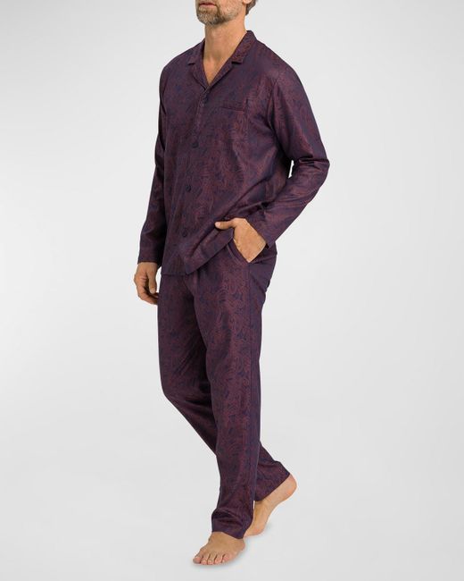 Hanro Purple Selection Woven Pajamas for men