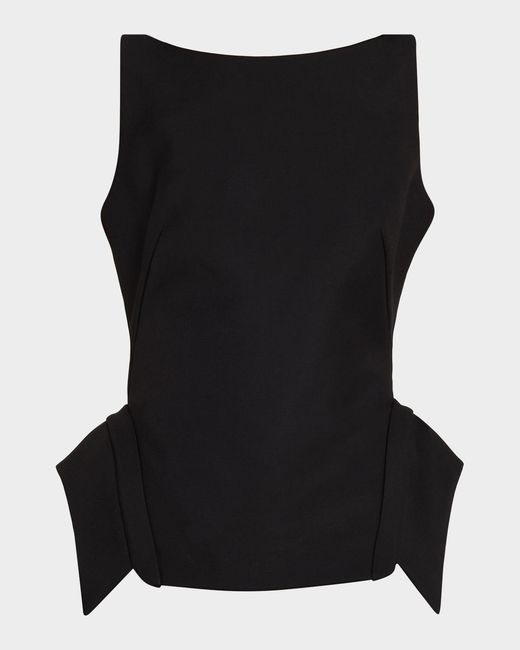 Rohe Black Deconstructed Wool-Blend Top