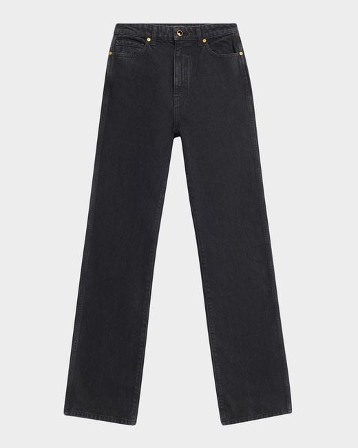 Khaite Blue Danielle Enameled Button Jeans