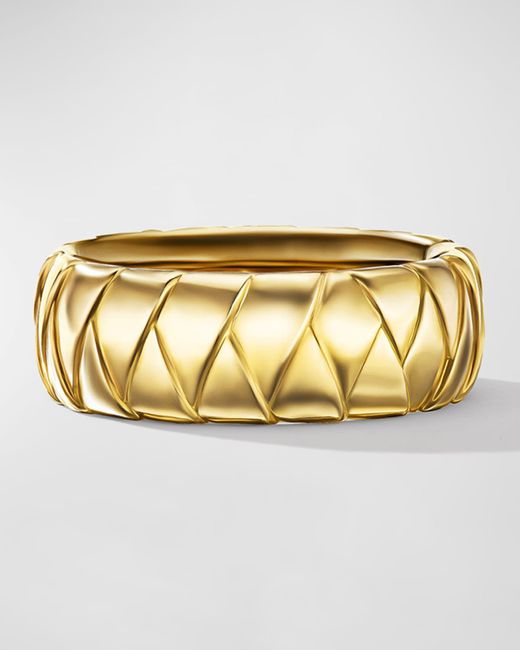 David Yurman Metallic Cairo Wrap Band Ring In 18k Gold, 8mm for men