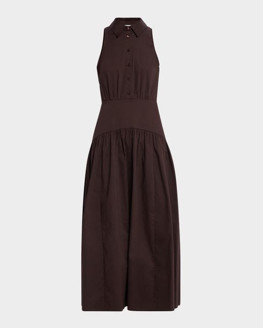 Staud Purple Romy Maxi Shirtdress