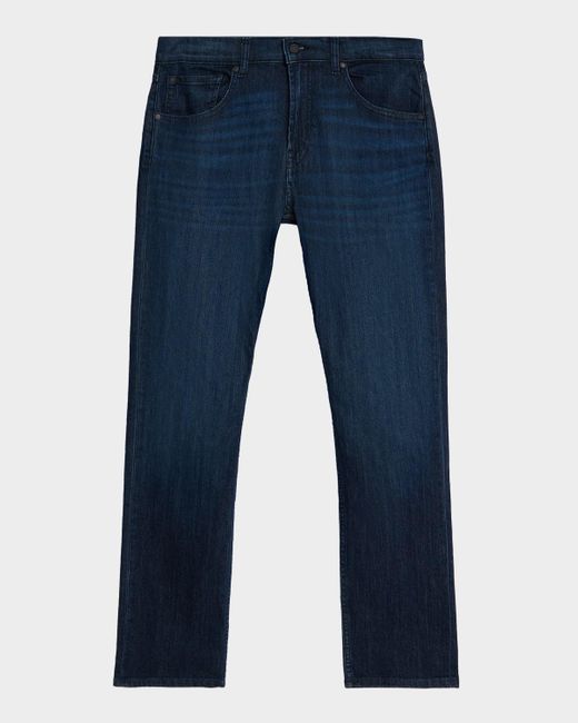 7 For All Mankind Blue The Straight Faded Denim Jeans for men