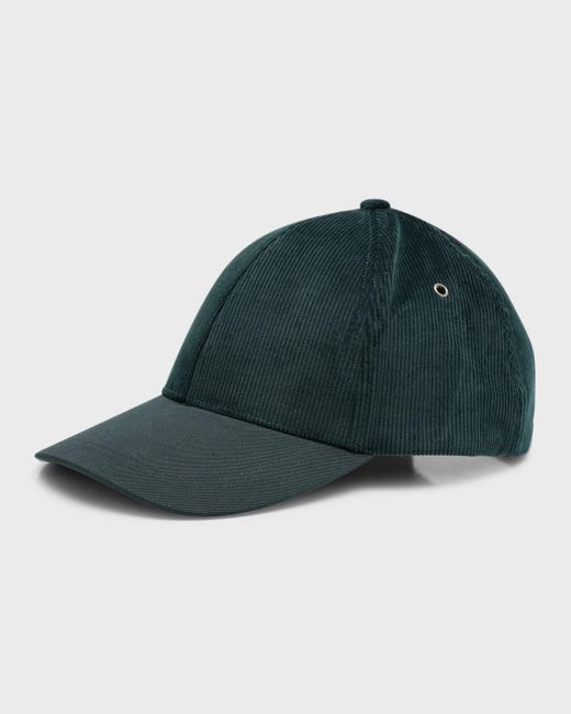 Paul Smith Green Corduroy And Twill 6-Panel Baseball Cap for men