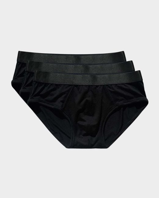 CDLP Black Apos;S Solid 3-Pack Y-Briefs for men