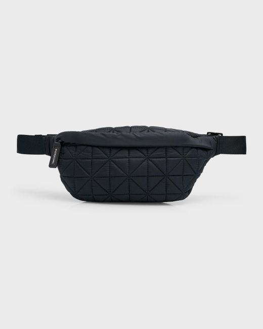 VEE COLLECTIVE Black Quilted Nylon Belt Bag