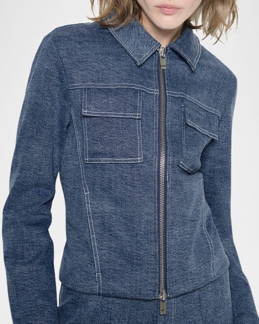 AS by DF Blue Gianna Denim Zip Jacket