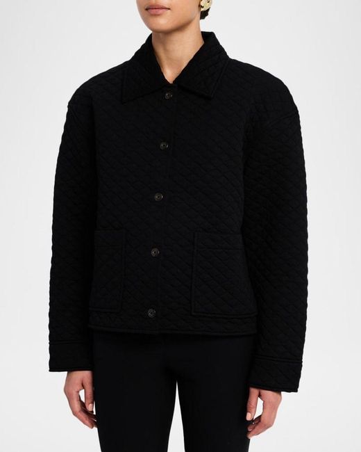 Vince Black Quilted Boxy Jacket