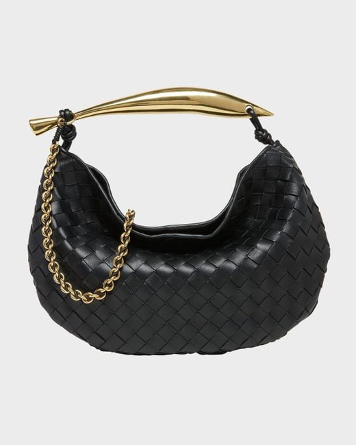 Bottega Veneta Black Sardine Bag With Chain