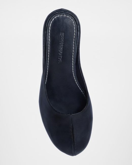 Bernardo Blue Vivi Leather Mule Clogs