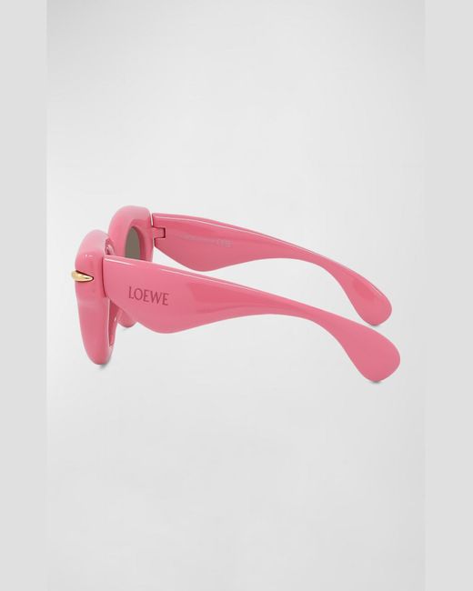 Loewe Pink Inflated Pantos Acetate Round Sunglasses