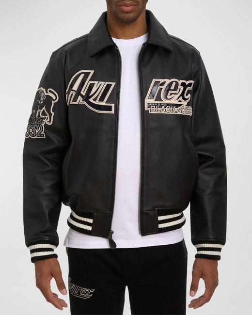 Avirex Tuskegee Black Aces Leather Jacket for men