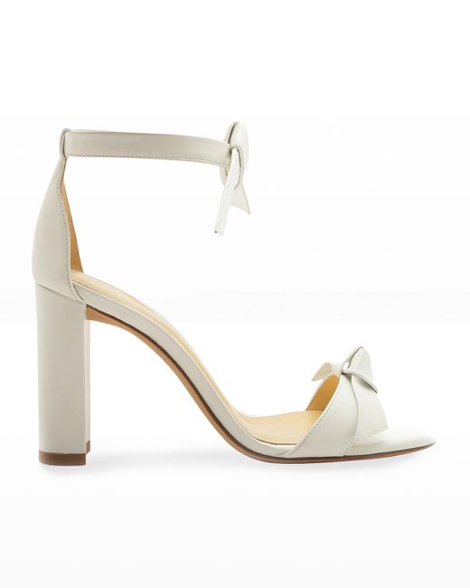 Alexandre Birman White Clarita 90mm Leather Ankle-tie High-heel Sandals