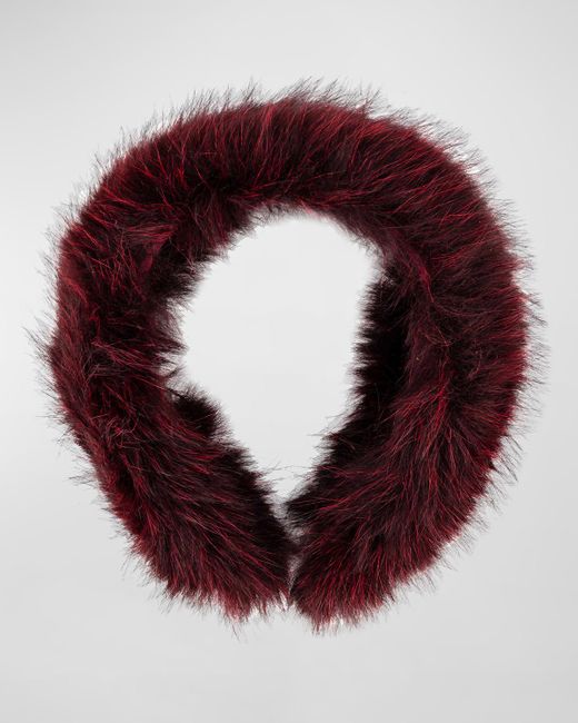 Alexandre De Paris Red Faux Fur Headband