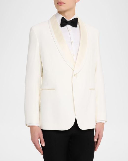 Brioni White Apos;S Trevi Single-Breasted Wool Dinner Jacket for men