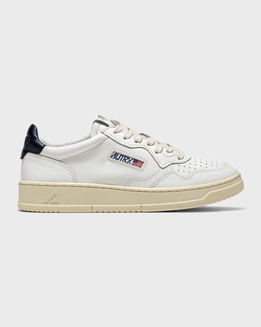 Autry White Medalist Low-top Bicolor Leather Sneakers