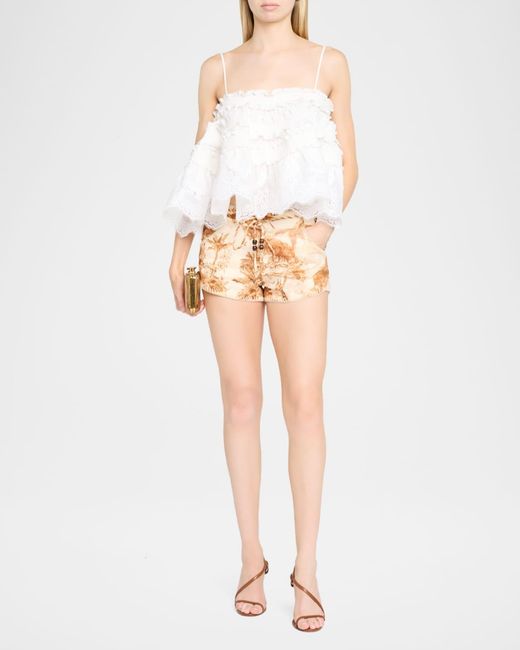 Zimmermann Natural Indra Micro Shorts