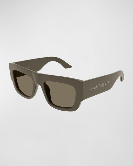 Alexander McQueen Multicolor Acetate Rectangle Sunglasses for men