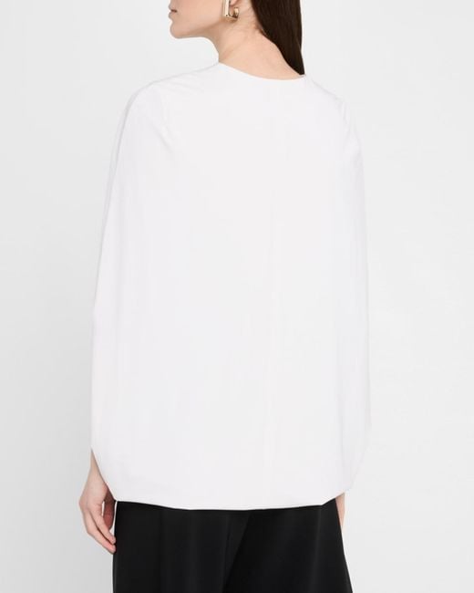 Rosetta Getty White Folded Cape Top